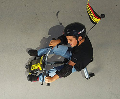 Razor Power Rider 360 9 MPH Drifting Trike Ride-On Electric Powered Tricycle, Black, Yellow