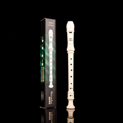 Glory Soprano Recorder Instrument for Beginner, German Fingering C Key Recorder Instrument,Beige