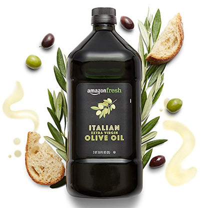 Amazon Fresh, Italian Extra Virgin Olive Oil, 2 Liter