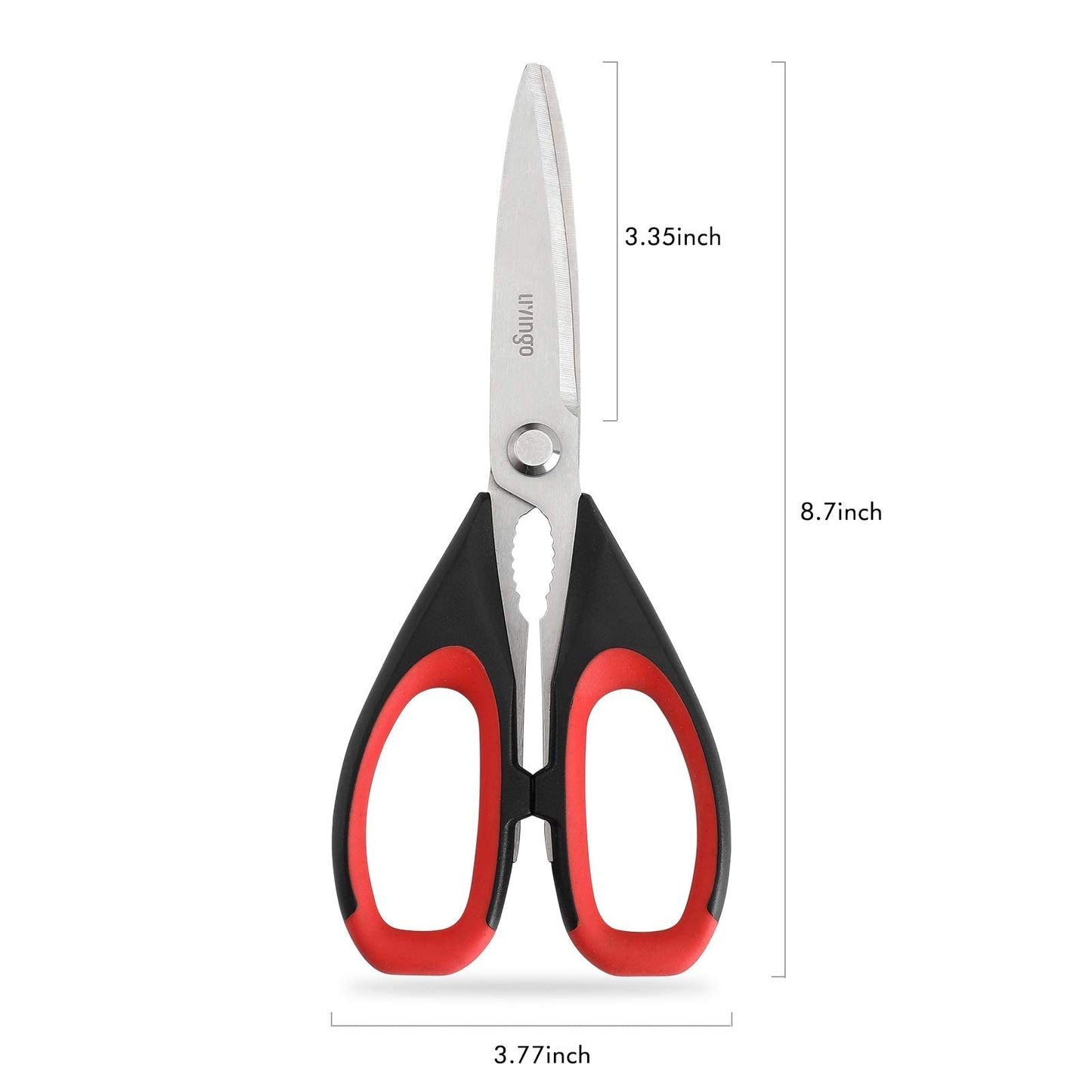 LIVINGO Kitchen Scissors Heavy Duty, 8.5 inch Dishwasher Safe Ultra Sharp Premium Heavy Duty Kitchen Shears, Multi Purpose Cooking Scissors Stainless Steel