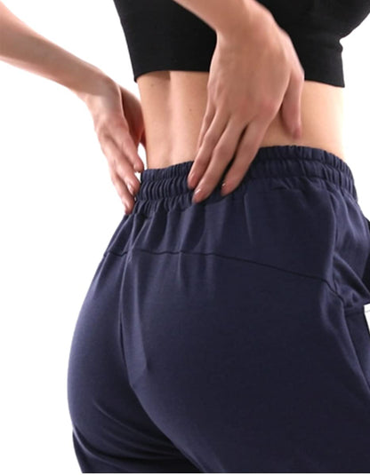 KDi Women's Shorts Jogger Sweatpants Running Trousers Tracksuit Capri Pants (XL, 1# Navy Blue)