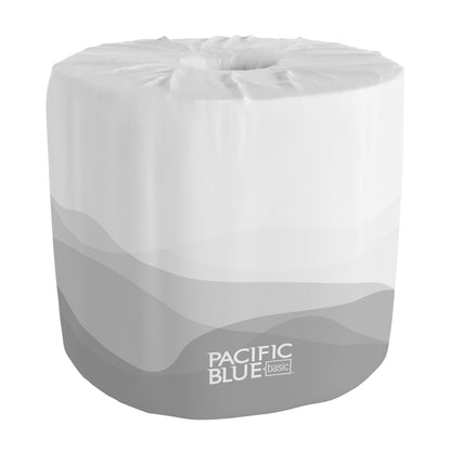 Pacific Blue Basic Standard Roll Embossed 2-Ply Toilet Paper by GP PRO (Georgia-Pacific), 80 Rolls per Case