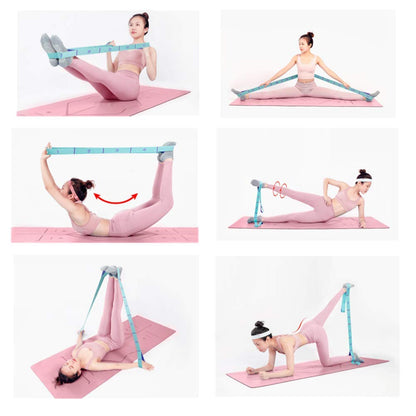 Meishen Nitpicker Stretching Straps Hamstring Stretcher Device Elastic Exercise Band Yoga mat Carrying Straps Leg Exercise Equipment Stretching Strap with Loops for Flexibility Stretch Strap 11 Loops