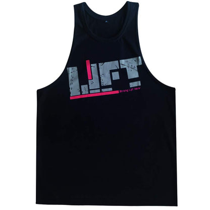 GZXISI Men's Gym Bodybuilding Stringer Tank Top Workout Muscle Cut Shirt Fitness Sleeveless Vest (Black, XX-Large)