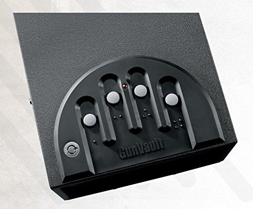 GunVault MultiVault - 2-Gun Quick Access Gun Safe for Pistols with Patented No-Eyes® Keypad