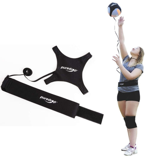 Puredrop Volleyball Training Equipment Aid Great Trainer for Solo Practice of Serving Setting Spiking and arm Swings Returns The Ball After Every Swing Spike Train Pass Serve Coach