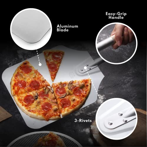 New Star Foodservice 50196 Aluminum Pizza Peel, Wooden Handle, 16 x 18 inch Blade, 36 inch overall