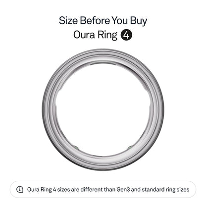 Oura Ring 4 - Brushed Silver - Size 9 - Smart Ring - Unique Sizing, Not Standard US Ring Sizes - Size First - Sleep Tracking Wearable - Heart Rate - Fitness Tracker - Up to 8 Days of Battery Life