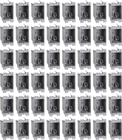 Newhouse Hardware 1-Gang PVC Old Work Electrical Outlet Box (12-Pack) | 14 cu. in. Plastic Junction Box for Switches, GFCI, or Duplex Receptacle Outlet | Old Work Electrical Box for Home Improvement