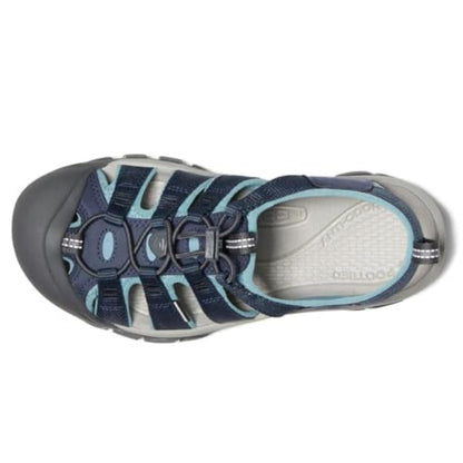 KEEN Women's Newport H2 Closed Toe Water Sandals, Navy/Magnet, 8