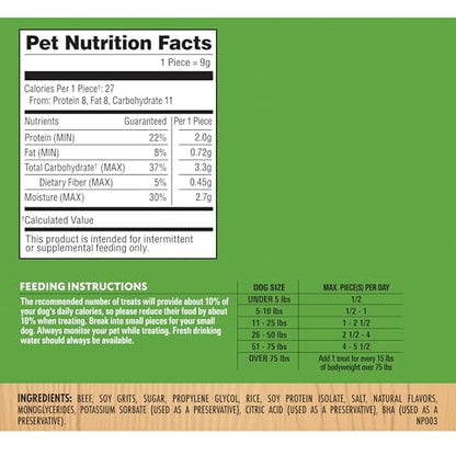 Milo's Kitchen Homestyle Dog Treats, Beef Sausage Slices, 10 Ounce, High Protein, No Artificial Flavors