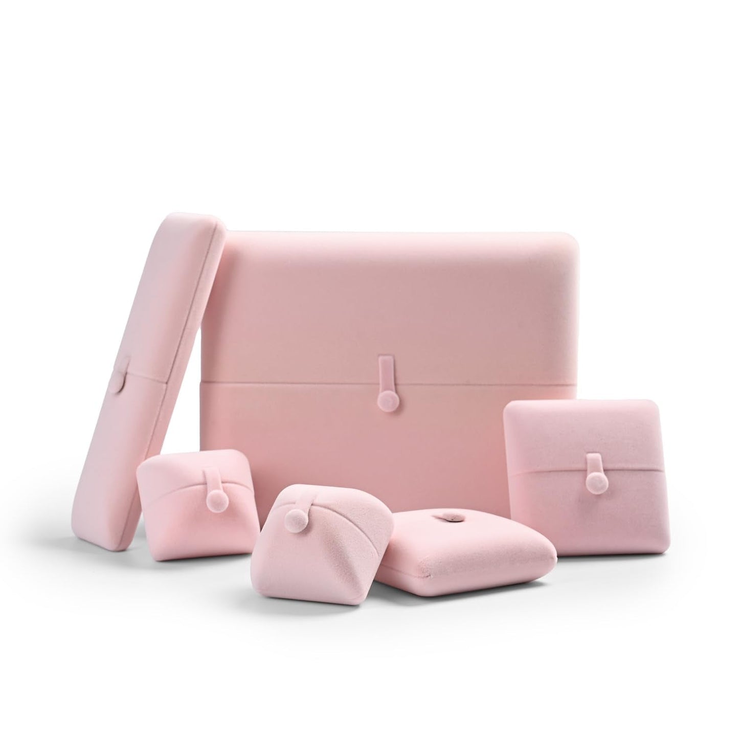 Oirlv Pink Velvet Jewelry Packaging Box Necklace Display Storage Case Necklace Gift Box