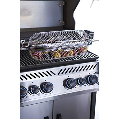 Napoleon 64000 Rotisserie Basket Grill Accessory, Stainless Steel