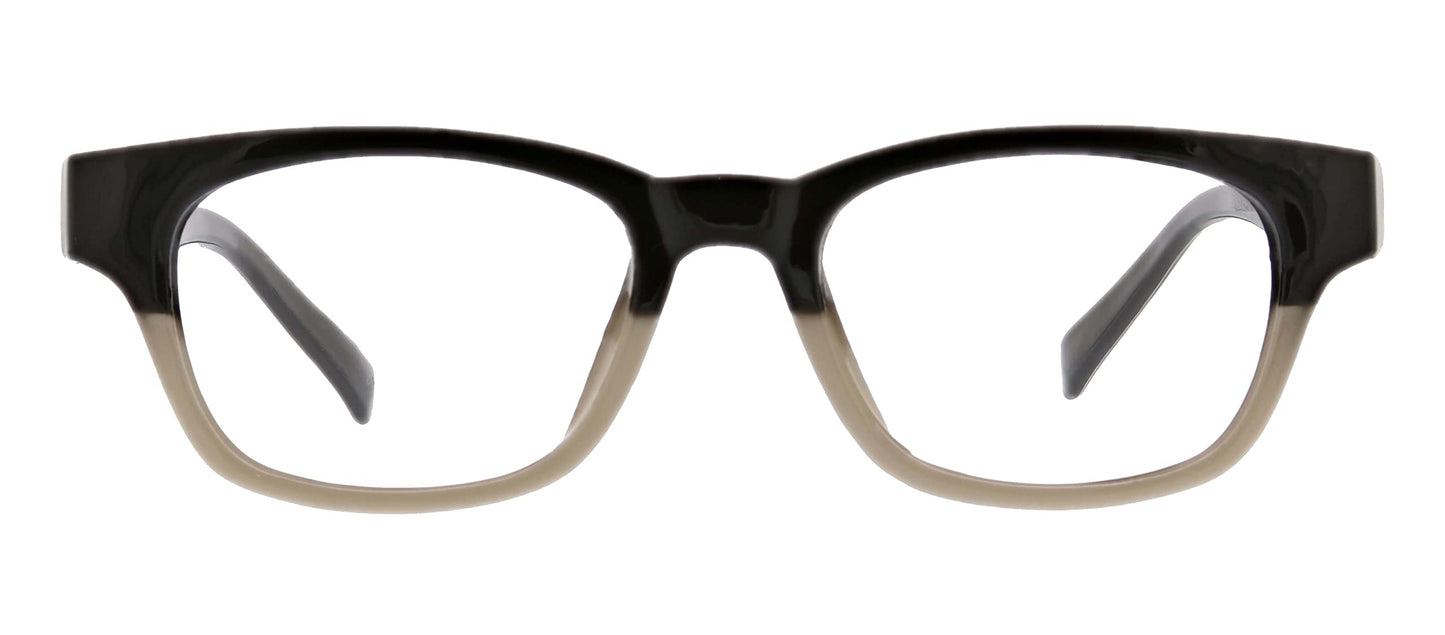 Peepers by PeeperSpecs Women's Layover Square Blue Light Blocking Reading Glasses, Black/Tan, 49 + 1.5