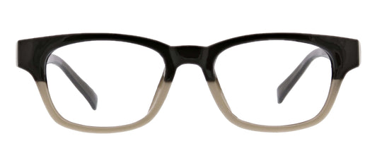 Peepers by PeeperSpecs Women's Layover Square Blue Light Blocking Reading Glasses, Black/Tan, 49 + 1.5