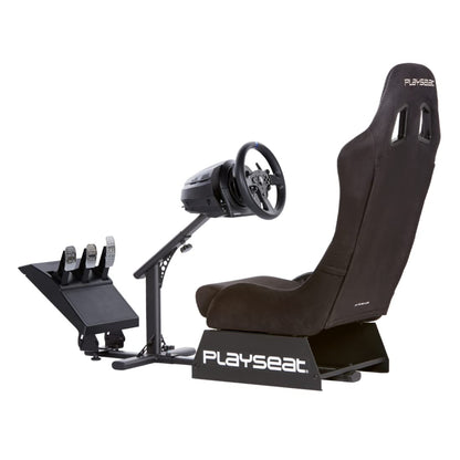 Playseat Evolution Sim Racing Cockpit | Comfortable & Adjustable | Compatible with All Steering Wheels & Pedals on The Market | Supports PC & Console | Racing Suede Edition
