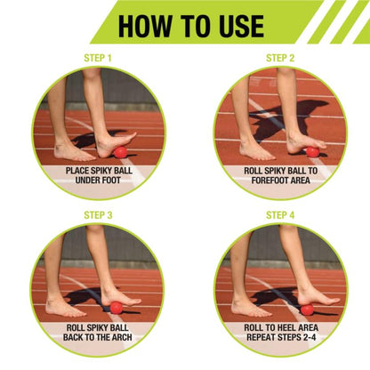 Pro-Tec Athletics High Density Spiky Massage Ball, Red