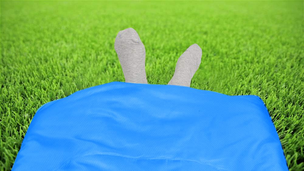 Gold Armour Sleeping Bags for Adults Kids Boys Girls Backpacking Hiking Camping, Cold Warm Weather 4 Seasons, Indoor Outdoor Use, Lightweight & Waterproof, Right Zipper (Blue/Gray)