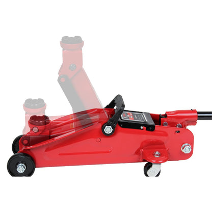 K Tool International 63103A 2 Ton Automotive Trolley Floor Jack for Garages, Repair Shops, and DIY, Portable, Compact, 4,000 lbs. Capacity, Hydraulic Lifting Range 5.125" - 13", Heavy Duty Steel, Red