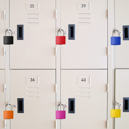 Pimoys 6 Pcs Multicolor Small Luggage Locks with Keys, Mini Locker Lock, Metal Suitcase Locks, Plastic-Covered Copper Keyed Padlock for Locker, Suitcase, Boxes