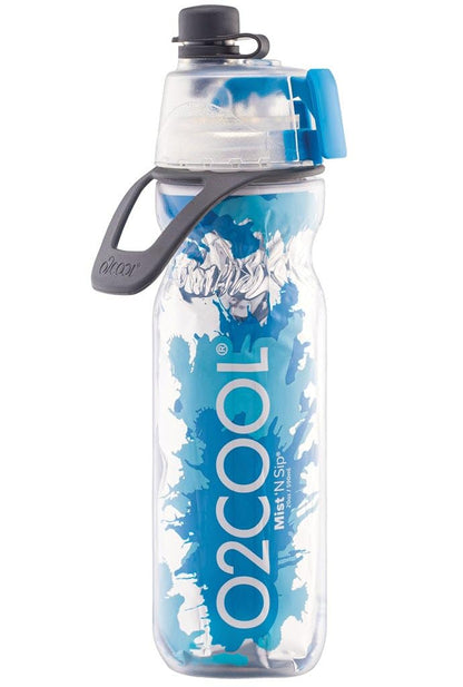 O2COOL ArcticSqueeze Insulated Mist 'N Sip Squeeze Bottle 20 oz., Blue/Blue Splash