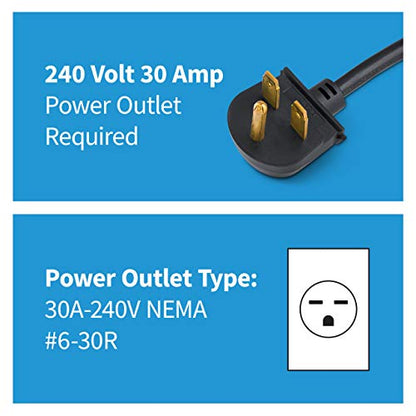 Newair 5600W Portable Electric Garage Heater - Heats Up to 600 sq. ft. with 6-Foot Cord Wrap and Carrying Handle, Space Heater Ideal for Garage, Bedroom, Dorm, and Office