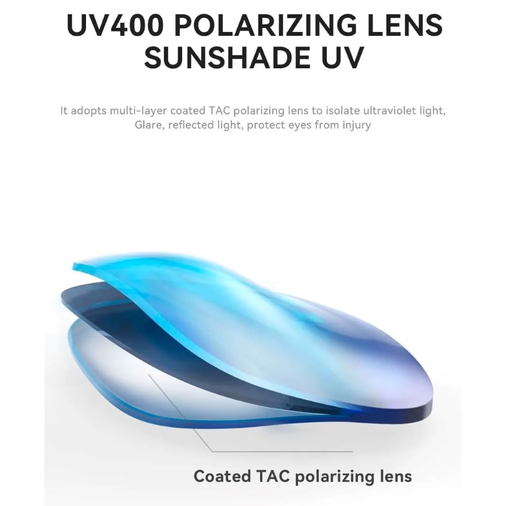 GS01 Smart Bluetooth Sunglasses, Audio Sunglasses With Speaker,Polarized lens, Touch Control, Open Ear Music and Hands-Free (Red)