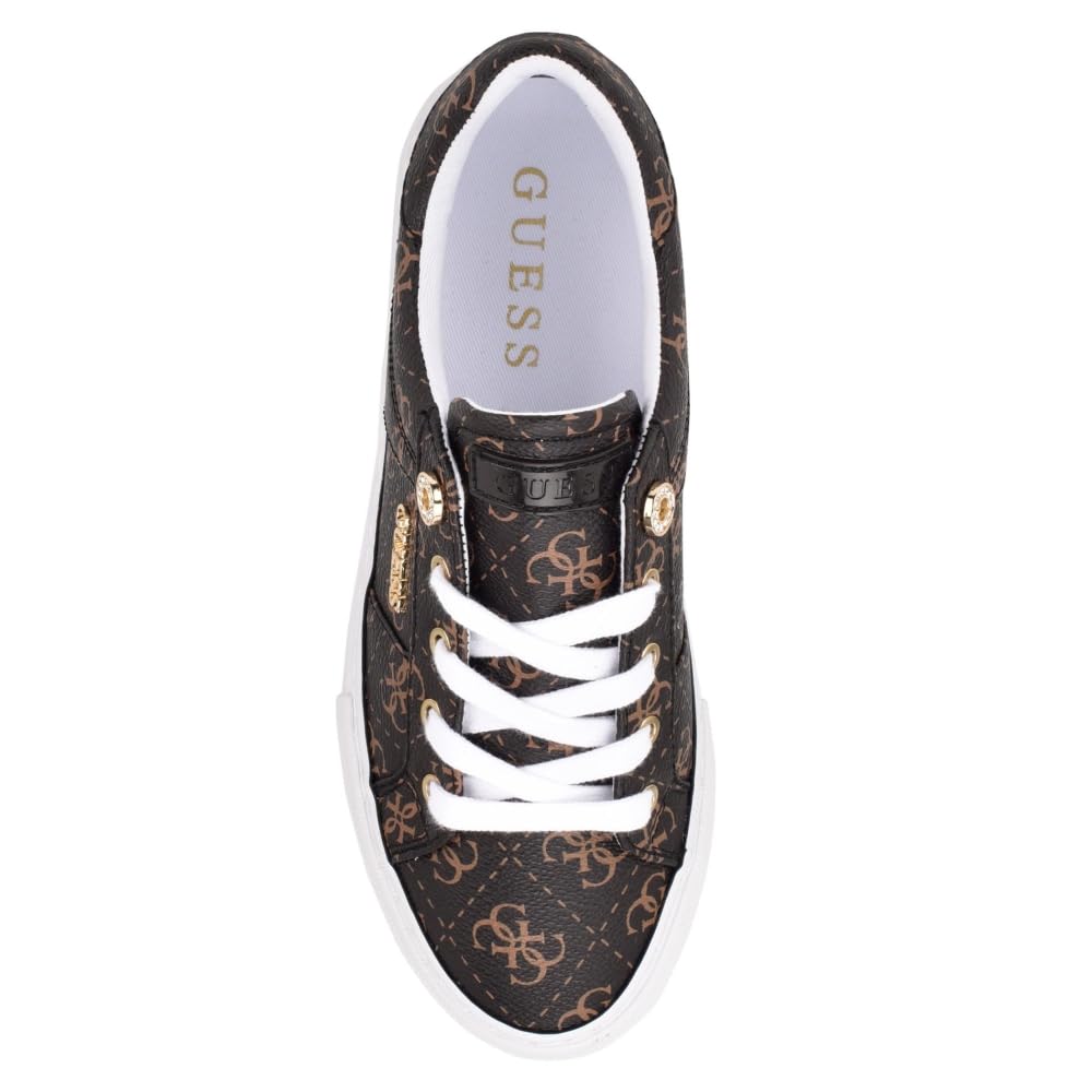 Guess Women's Loven3 Sneaker, Brown Multi 908, 7