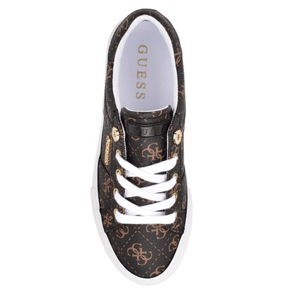 Guess Women's Loven3 Sneaker, Brown Multi 908, 7