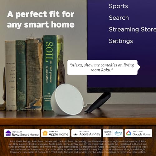 Roku Streaming Stick 4K - HDR & Dolby Vision Roku Streaming Device for TV with Voice Remote & Long-Range Wi-Fi - Free & Live TV