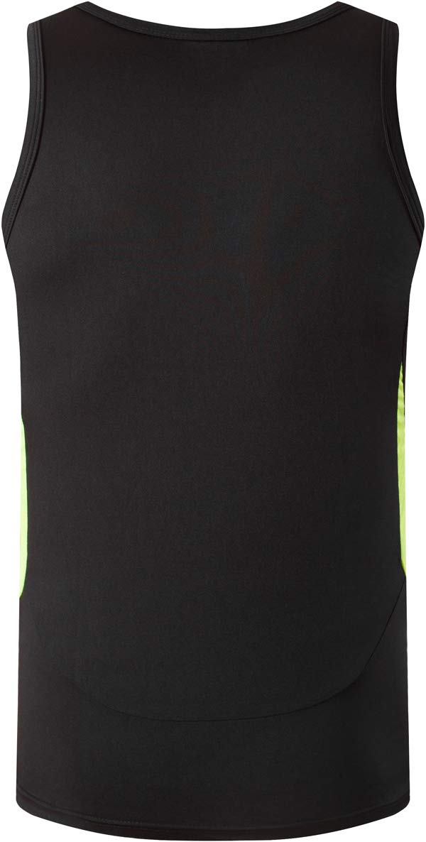 jeansian Mens Sport Sleeveless Tee Shirt Beach Tank Tops Tanktops Fitness Workout Vest LSL3306_Black_L