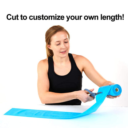 Latex-Free Resistance Band Bulk Rolls – 8, 16, 24 Yards – 10 Strength Levels – Elastic Bands for Exercise - Work Out Bands for Exercise – Includes iPhone App & eBook