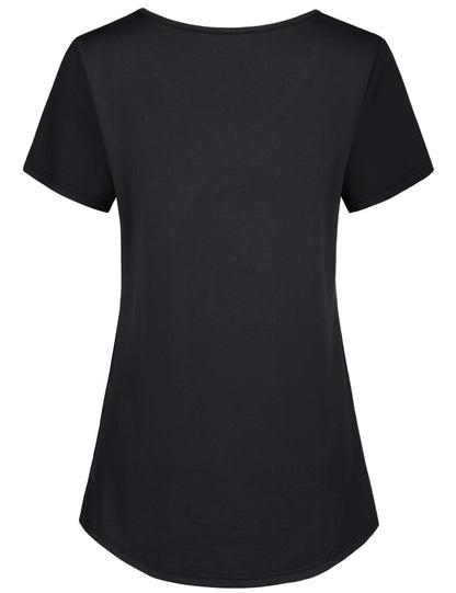Kimmery V Neck T Shirts for Women Workout Tops for Women Summer Shirts Black XL