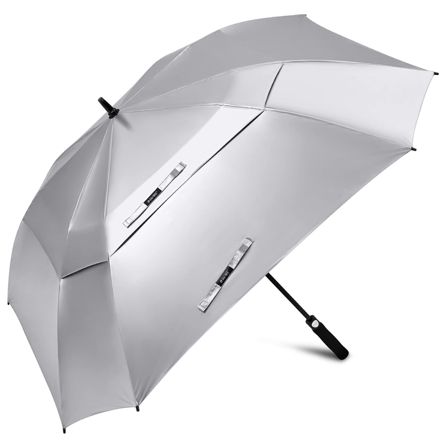 G4Free Extra Large Golf Umbrella Sun Protection Double Canopy Vented Windproof UV Square Automatic Open 68 Inch Oversize Stick Umbrella for Men Women