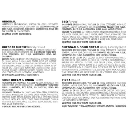 Pringles Potato Crisps Chips, Snack Stacks, Lunch Snacks, Office and Kids Snacks, Variety Pack (27 Cups)