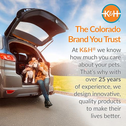 K&H Pet Products Buckle N Go Dog Car Seat for Large Dogs, Waterproof Fabric, Breathable Mesh Sides, Adjustable Seat Belt Leash, Carseat for Medium to Large Pets, Car Seat Cover - 21 X 19 X 19in