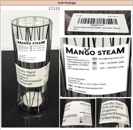 Mango Steam Pluvian Soakstone Umbrella Holder (Regular, Gold)