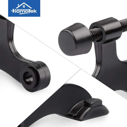 HOMOTEK 36 Pack Hinge Pin Black Door Stopper,Adjustable Deluxe Heavy Duty Door Stopper 2-1/2"x1-3/4”,with Black Rubber Bumper Tips