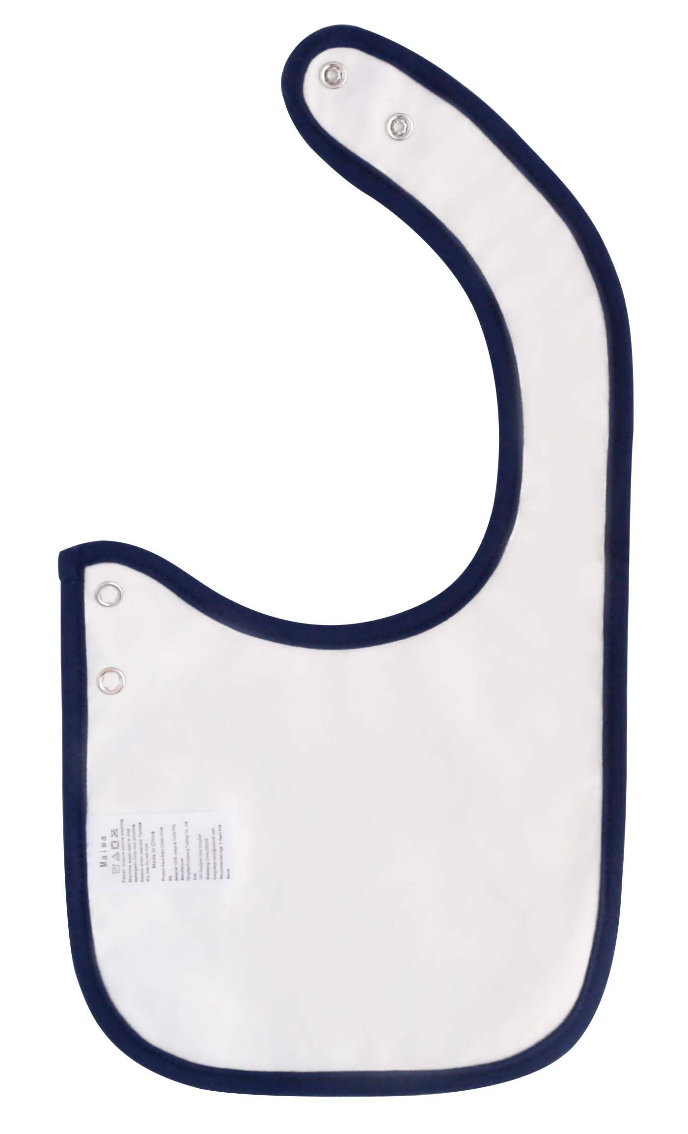 Maiwa 6 Pack Waterproof Cotton Baby Bibs for Girls Boys for Drooling Eating with Adjustable Buttons