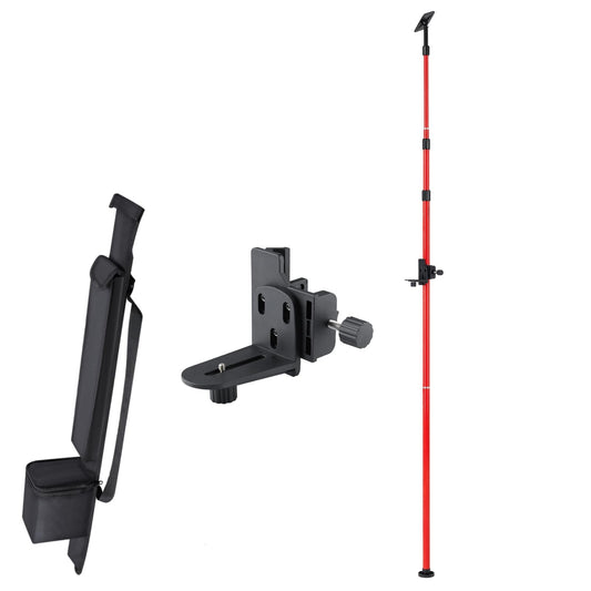 Firecore 13 Ft./4m Telescoping Laser Pole with 1/4-Inch by 20-Inch Laser Mount, Adjustable Laser Level Mounting Pole for Rotary and Line Lasers-FLP400A