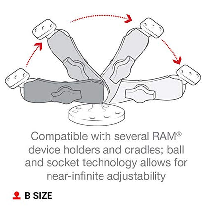RAM Mounts GPS RAM-B-238U Diamond Ball Base with B Size 1" Ball