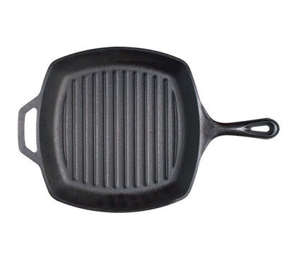 Lodge Cast Iron Grill Pan, Square, 10.5 Inch