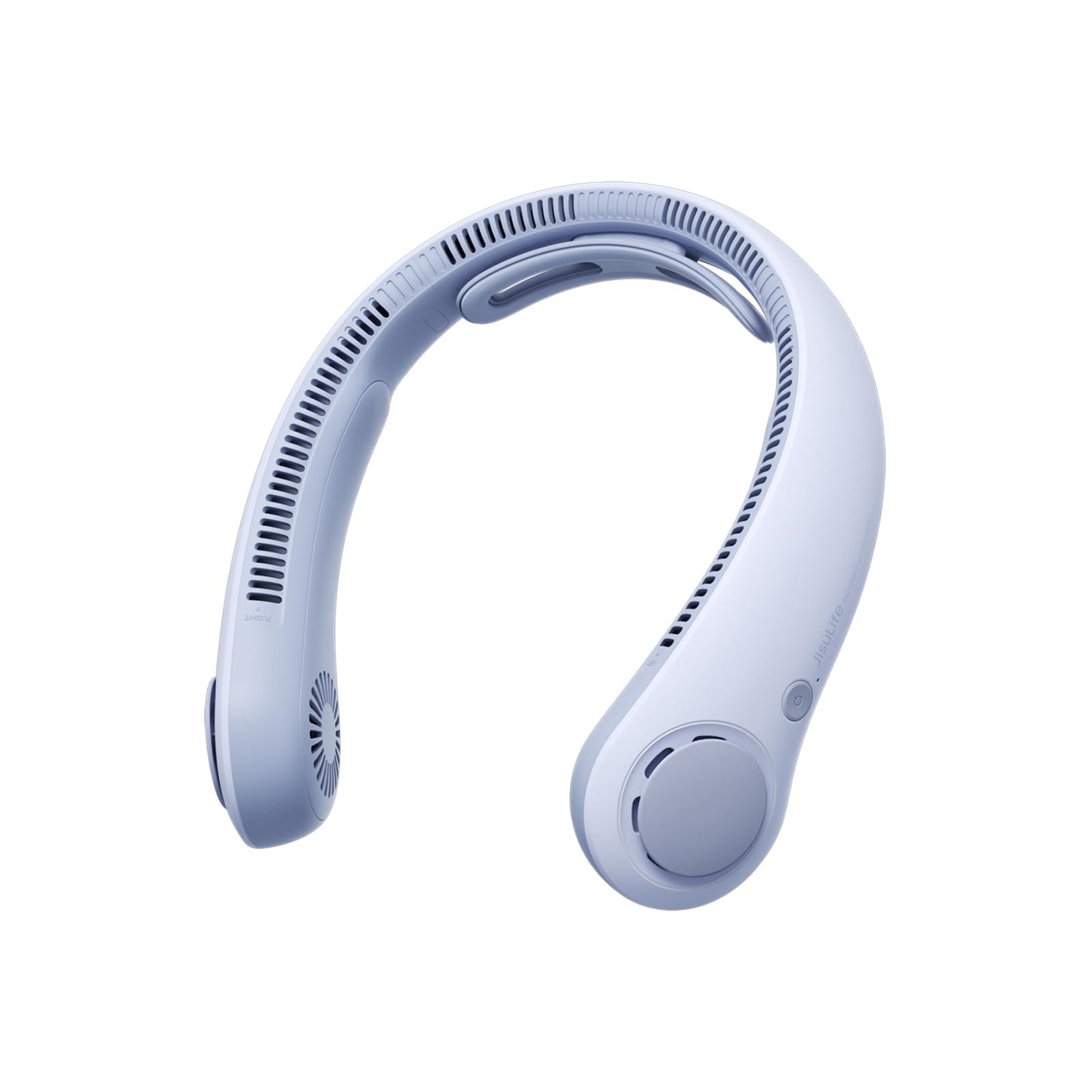 JISULIFE Portable Neck Fan Upgraded, Neckbrace Personal Hands Free, 5 Speed Gears Adjustment, 5000 mAh Wearable Bladeless Quiet Rechargeable for Outdoor Indoor, Gifts for Women Men- Sunny Blue