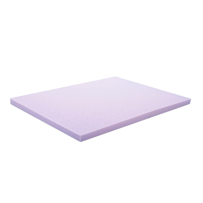 Lucid 3 Inch Lavender Infused Memory Foam Mattress Topper - Ventilated Design – Pressure Relieving Bed Topper - Mattress Pad – CertiPur Certified - Twin XL Size