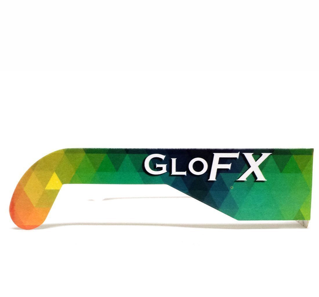 GloFX Paper Cardboard Diffraction Glasses – Geometric Rainbow (10 Pack)