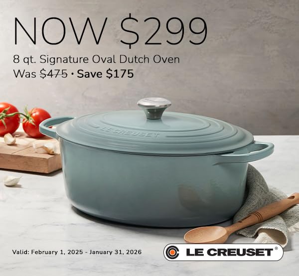 Le Creuset Enameled Cast Iron Signature Oval Dutch Oven, 8 qt., Cerise