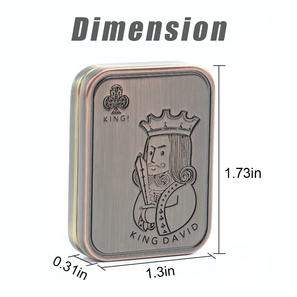 Magnetic Metal Fidget Toys - Metal Poker Queen Fidget Slider Stress Relief Toy, Men's EDC Toy Fidget Toy Haptic Coin, Office Desk Toys Gifts for Boyfriend and Father (Queen)