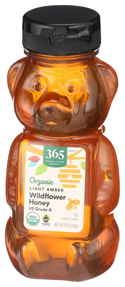 365 by Whole Foods Market, Organic Light Amber Wildflower Honey, 12 Ounce