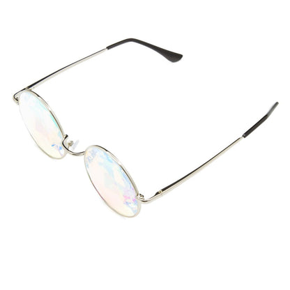 GloFX Imagine Kaleidoscope Glasses - Metal Frame - Rainbow Diffraction Rave EDM Festival