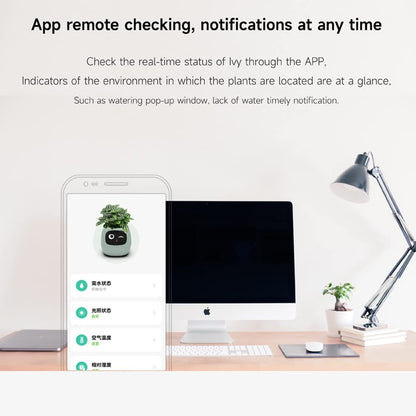 Itigoitie Smart Flowerpots,Smart Pet Planter,Ai Planter,Intelligent Flowerpots,Multiple Expressions,7 Smart Sensors, and Ai Chips Make Raising Plants Easy and Fun for Living Room,Plant-Free(Pink)